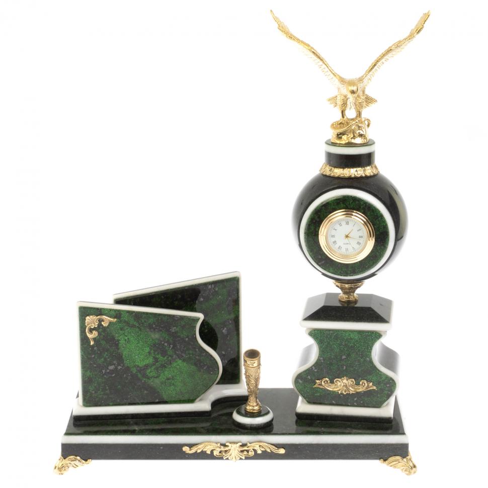 Набор с визитницей "Орел" змеевик фото 1 — 