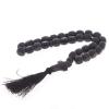 Четки с крестом из черного обсидиана 30 бусин цилиндр фото 2 — 