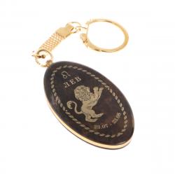 Брелок знак зодиака &quot;Лев&quot; камень обсидиан — 