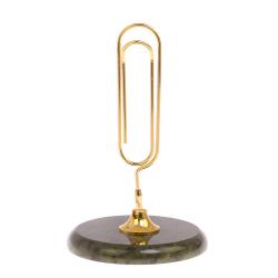 Визитница &quot;Скрепка&quot; на подставке из нефрита — 