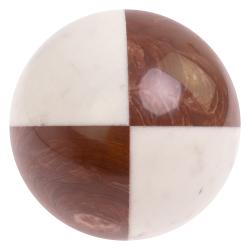 Шар из лемезита и белого мрамора 9,5 см — 