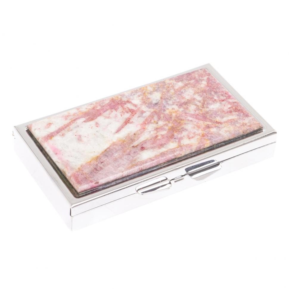 Таблетница на 7 отделений камень турмалин цвет серебро фото 1 — 