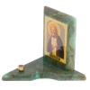 Икона с подсвечником Серафим Саровский малая из змеевика 9,5х9,5х10 см фото 2 — 