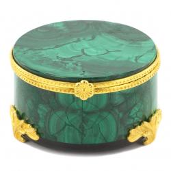 Шкатулка из малахита &quot;Подарок&quot; 6х6х3,5 см — 