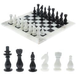 Шахматы &quot;Люкс&quot; из мрамора доска 30х30 см — 