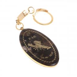 Брелок знак зодиака &quot;Рак&quot; камень обсидиан — 