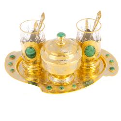 Чайный набор &quot;Малахитовый&quot; в подарочной коробке Златоуст — 