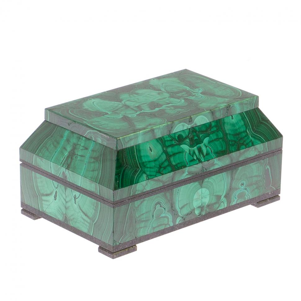 Ларец из малахита "Загадка" 14х9х7 см фото 1 — 