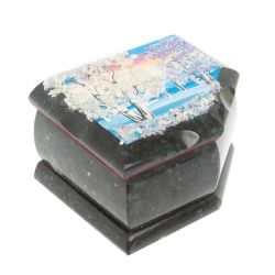 Шкатулка с расписной крышкой Зима 11х9х6,5 см — 