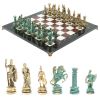 Шахматы "Древний Рим" фигуры бронза / патина 44х44 см лемезит мрамор фото 1 — 
