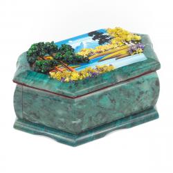 Шкатулка с рисунком &quot;Осенний пейзаж&quot; 17х10,5х7 см — 