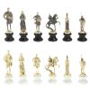 Шахматы "Русские" на подставках 44х44 см мрамор / змеевик литье бронза фото 6 — 