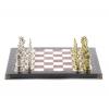Сувенирные шахматы "Средневековые рыцари" доска 44х44 см мрамор лемезит фото 2 — 
