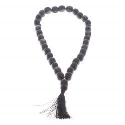 Четки из обсидиана с иризацией 33 бусины овал — 