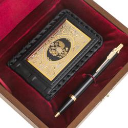 Подарочный набор &quot;Гербовый&quot; визитница и ручка Parker — 