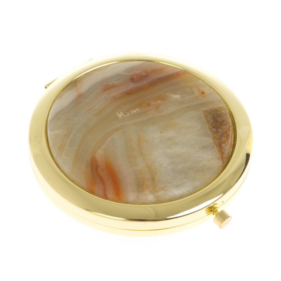 Карманное зеркало шайтанский переливт цвет золото фото 1 — 