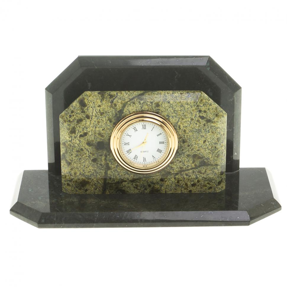 Визитница настольная "Трапеция" из змеевика фото 1 — 