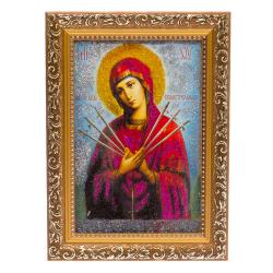 Икона &quot;Семистрельная&quot; рамка багет 10х15 см — 