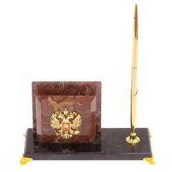 Настольная визитница &quot;Мини&quot; из камня лемезит — 