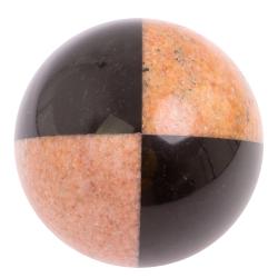 Шар из розового и черного мрамора 9,5 см — 