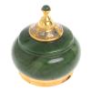 Икорница с крышкой "Нефритовая" Златоуст 9,5х9,5х10,5 см фото 1 — 