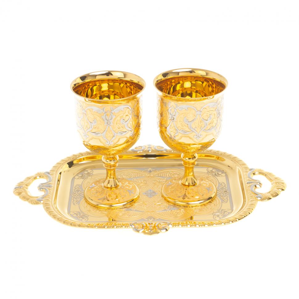 Набор из двух рюмок на подносе "Ликерный" 60 мл Златоуст фото 1 — 