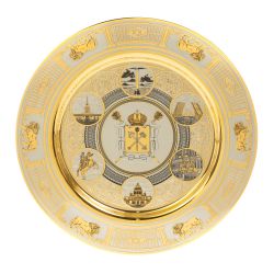 Тарелка с гравюрой &quot;Санкт-Петербург. Коллаж&quot; 22,5 см  Златоуст — 