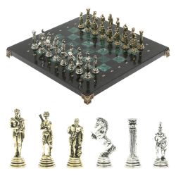 Шахматы &quot;Греко-Римская война&quot; 32х32 см из змеевика — 