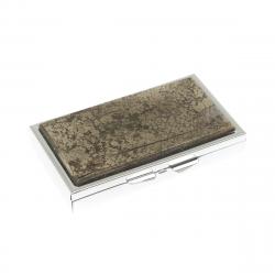 Таблетница на 3 отделения камень пирит цвет серебро — 