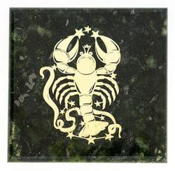 Магнит знак зодиака &quot;Рак&quot; камень змеевик — 