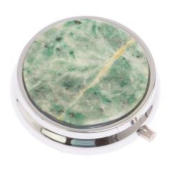 Таблетница на 3 отсека камень лиственит цвет серебро — 