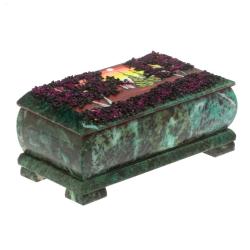 Шкатулка &quot;Рассвет&quot; змеевик 18х9х7 см — 