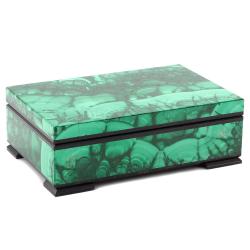 Малахитовая шкатулка для украшений 12х8х4,5 см — 