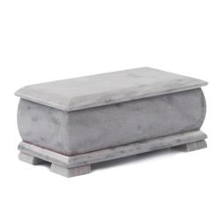 Шкатулка для денег &quot;Купюра&quot; из серого мрамора без зеркала 18,5х9,5х8 см — 