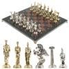 Шахматы "Восточные" доска 40х40 см лемезит змеевик фигуры металл фото 1 — 