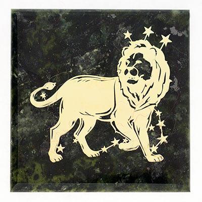 Магнит знак зодиака "Лев" змеевик фото 1 — 