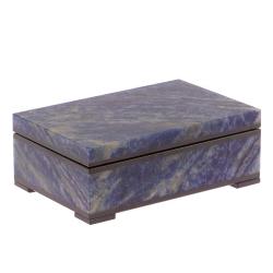 Шкатулка из содалита 12х8х4,5 см — 