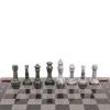 Шахматы с гравировкой "Турнирные" доска 36х36 см серый мрамор змеевик фото 5 — 
