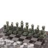 Шахматы с гравировкой "Турнирные" доска 36х36 см серый мрамор змеевик фото 3 — 
