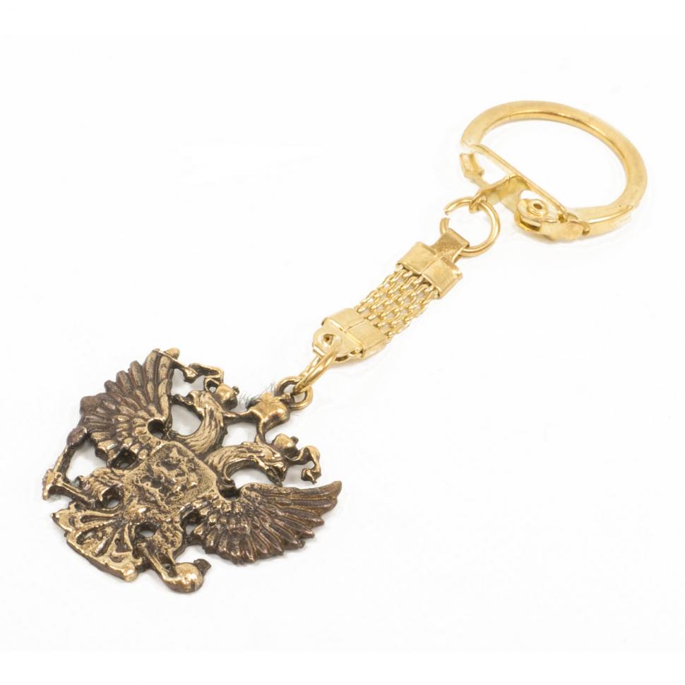 Брелок герб России бронза фото 1 — 