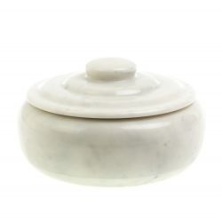 Сахарница из белого мрамора 15х15х8,5 — 