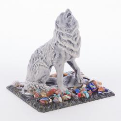 Сувенир &quot;Волк воющий&quot; из мрамолита — 