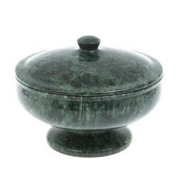 Медовница из змеевика 15х15х11,5 см — 