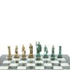 Шахматы "Древний Рим" фигуры бронза / патина 44х44 см мрамор змеевик фото 5 — 