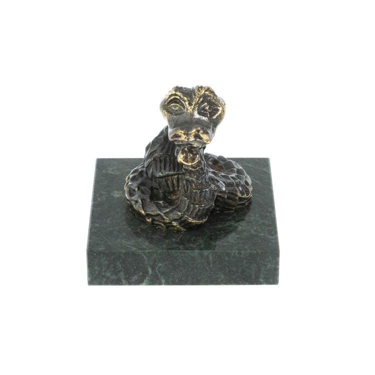 Статуэтка из бронзы и змеевика "Удав" фото 1 — 