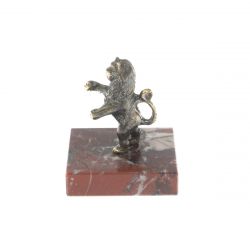 Настольная статуэтка &quot;Лев на двух лапах&quot; креноид бронза — 