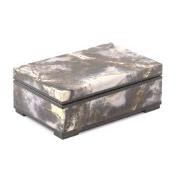 Каменная шкатулка из мохового агата 10,5х7х4 см — 