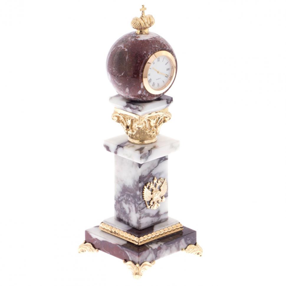 Часы из мрамора и бронзы "Державные" фото 1 — 