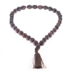 Четки из коричневого обсидиана 33 бусины грань — 