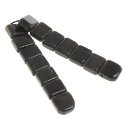 Четки перекидные 14 зерен из черного обсидиана — 